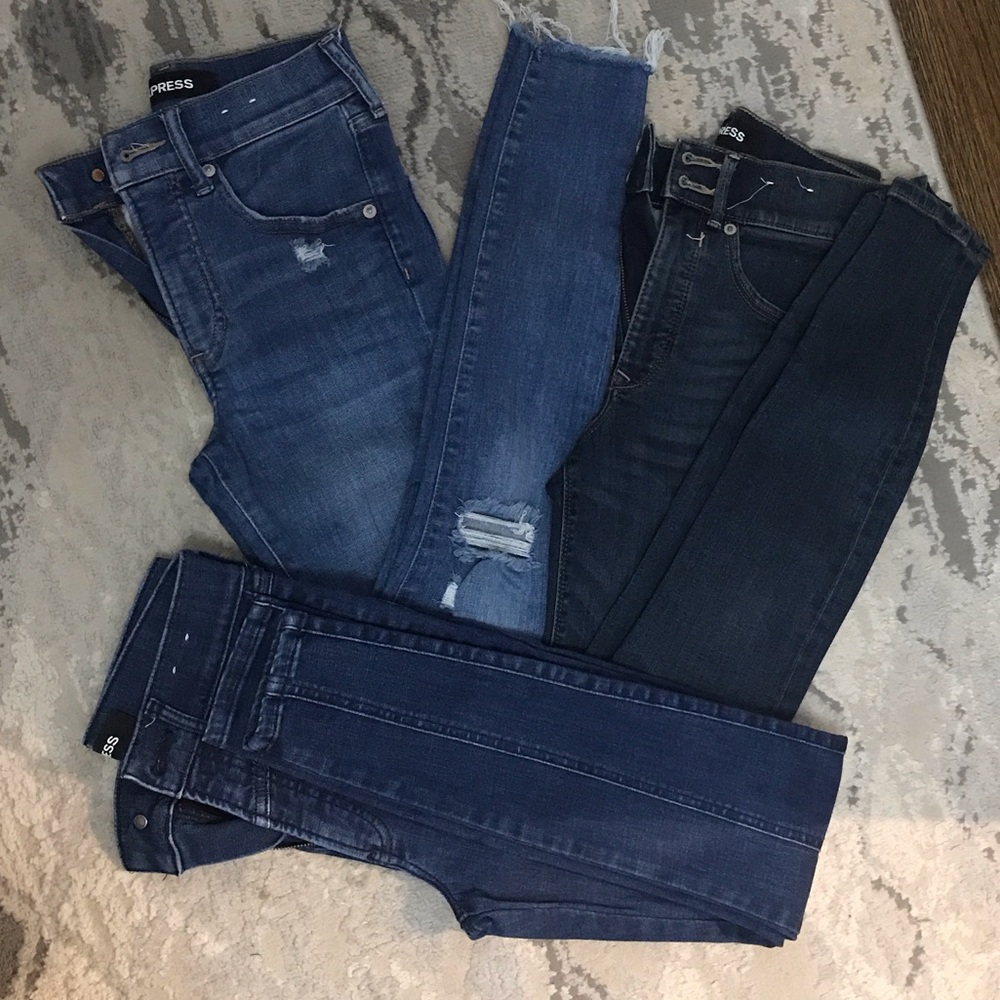Express Women's Skinny Jeans size 00 bundle of 3